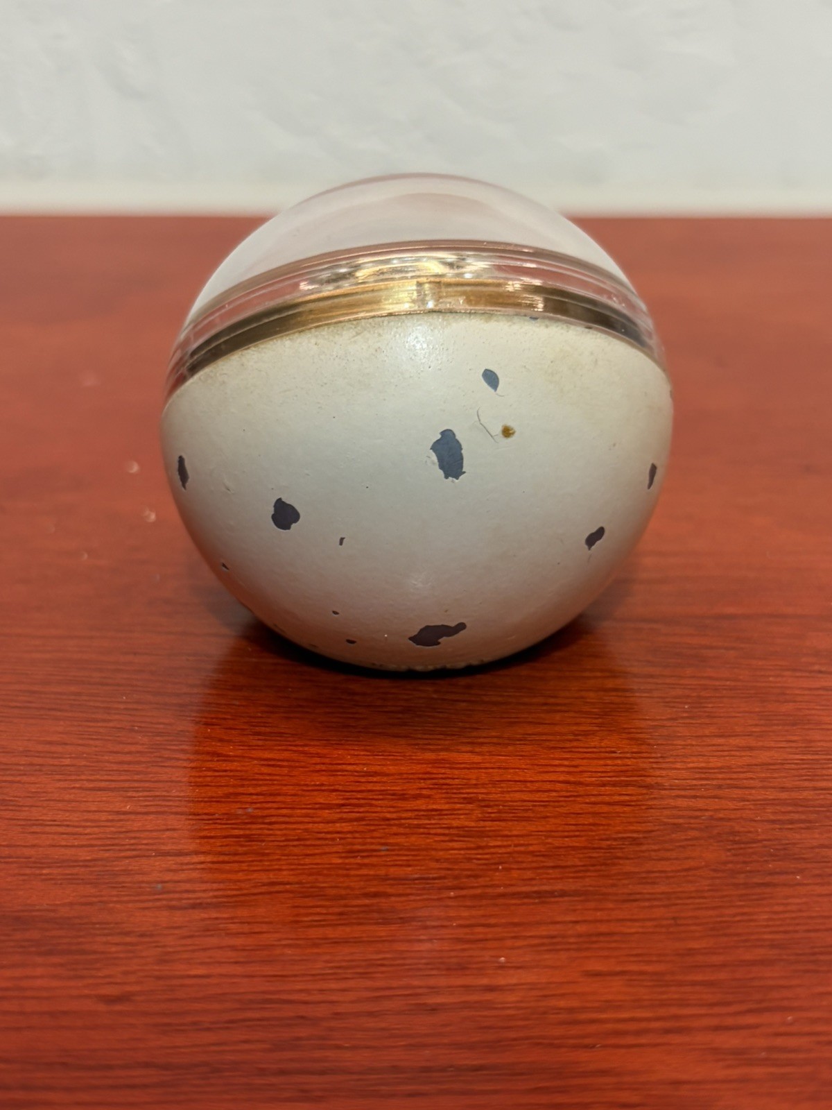 Vintage Honeywell Sphere Desk Thermometer Paperweight Jewel Face Pearls Works