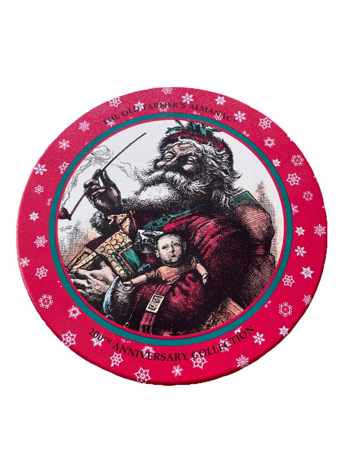 “The Old Farmer’s Almanac” Christmas Old World Santa Tin 200th Anniversary