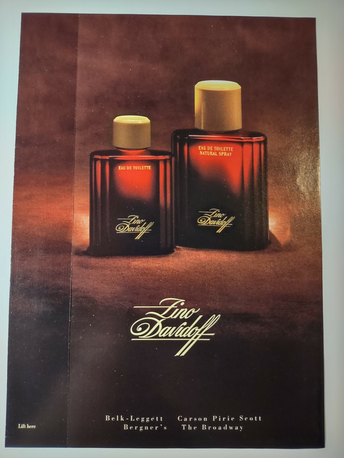 Fino Davidoff Natural Spray Vintage 1990s Print Ad