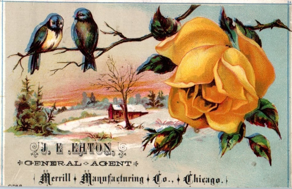 Victorian Trade Cards 1880’s Merrill Manufacturing Co., Chicago, Illinois