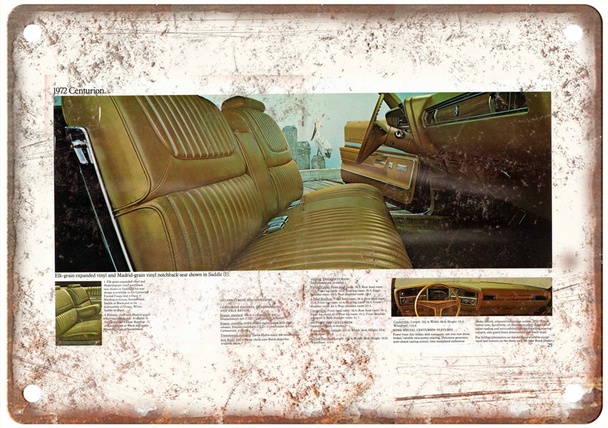 1972 Buick Prestige Vintage Auto Ad Retro Look Reproduction Metal Sign AM7136