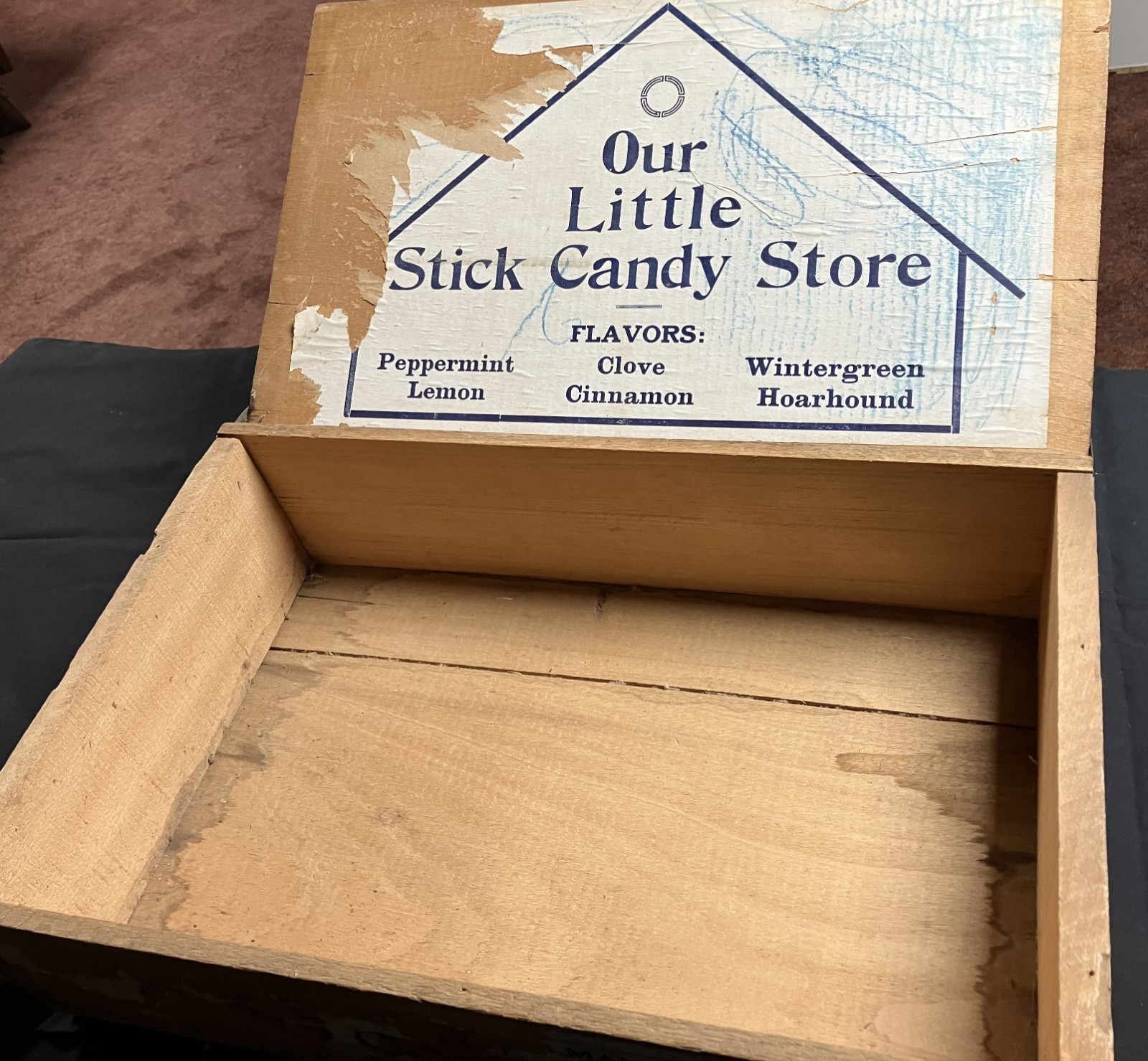 Wood Box Sales Counter Display Our Little Stick Candy Store