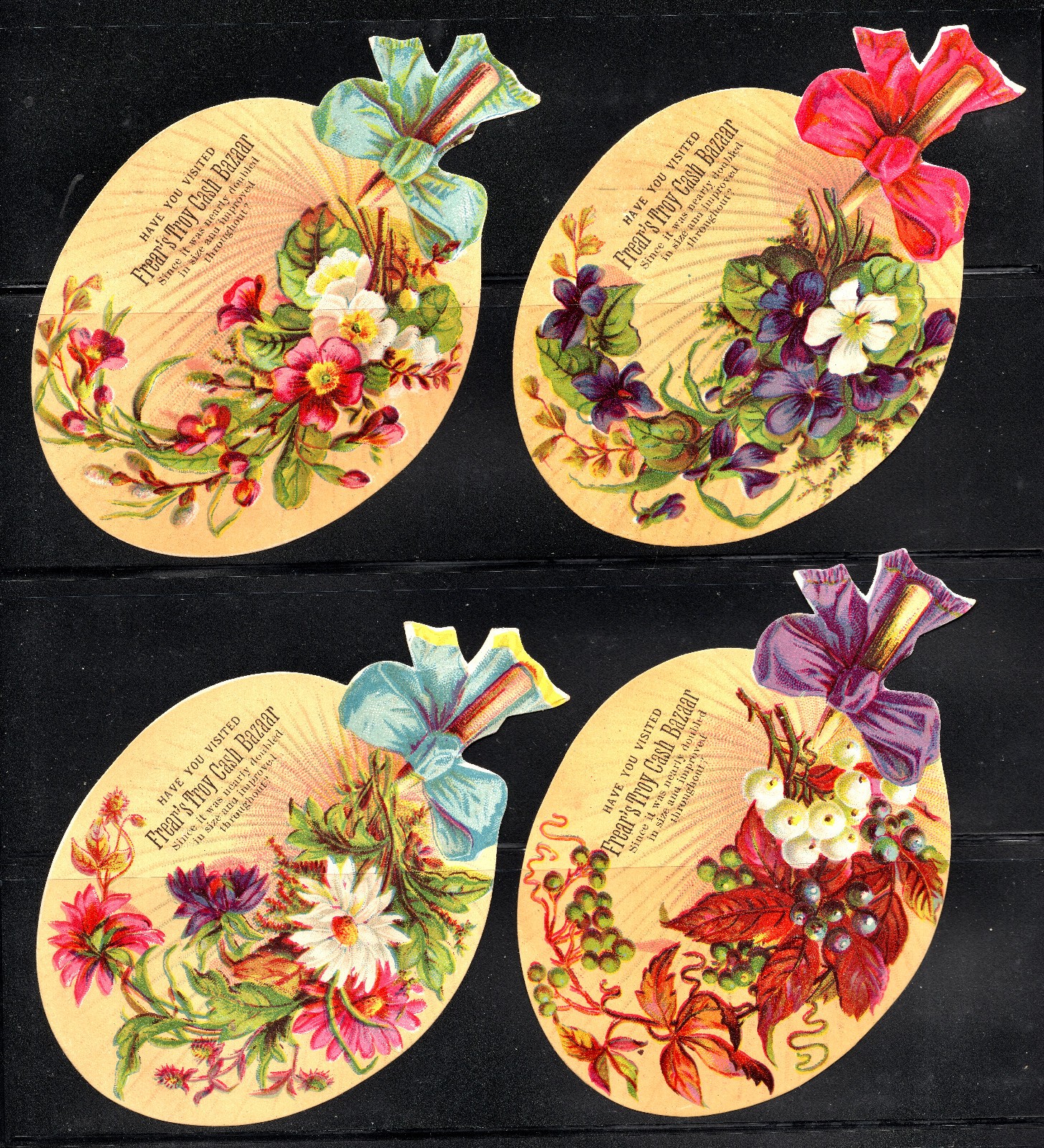 Frears Troy Cash Bazaar, Troy NY Victorian Trade Cards