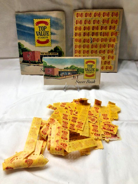 Lot of 3 Top Value Stamp Saver Books with Stamps (loose & in books) 1960s & 70s