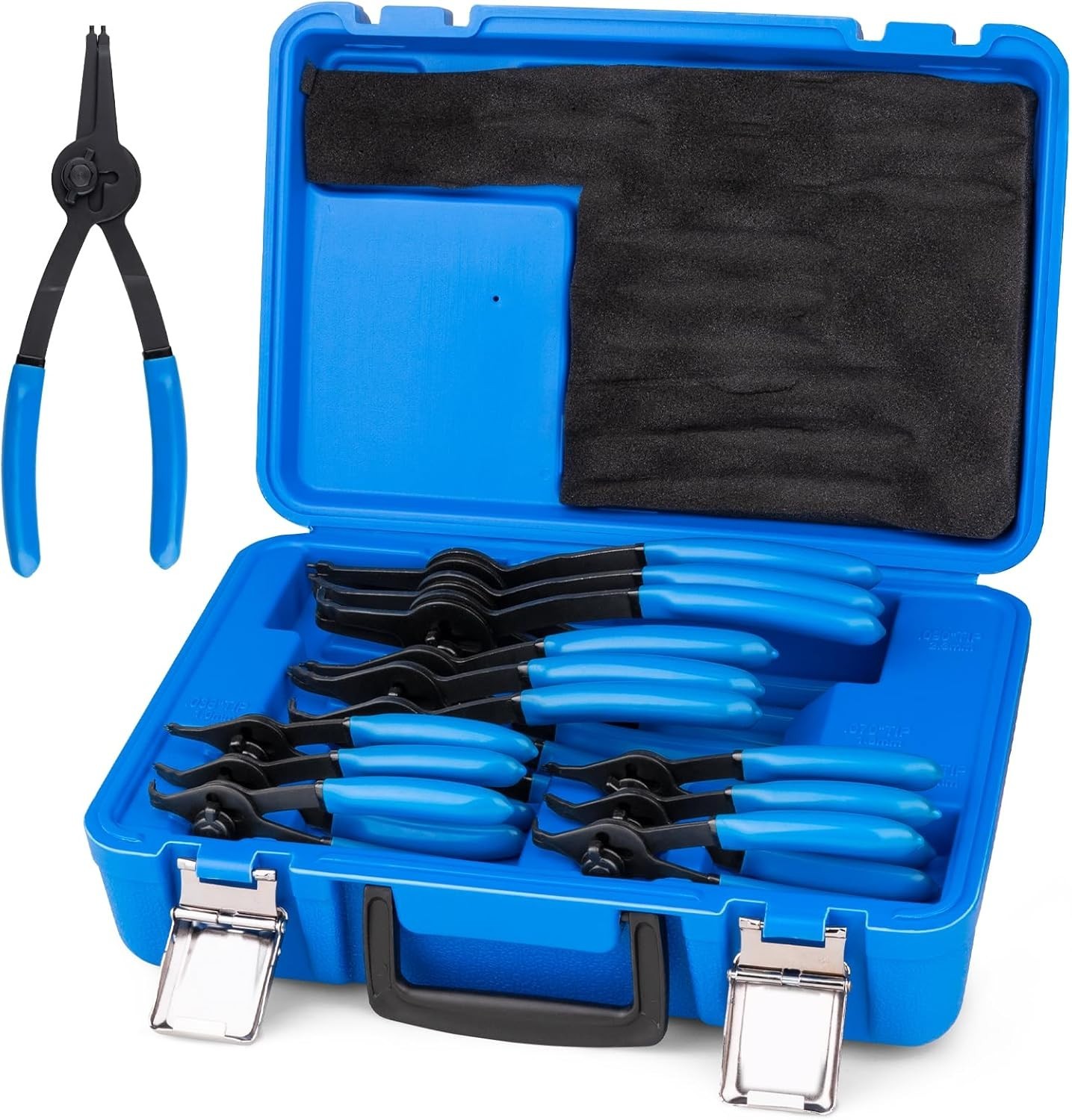 12 Piece Snap Ring Pliers Set, Transformable Internal/External Retaining Ring Pl