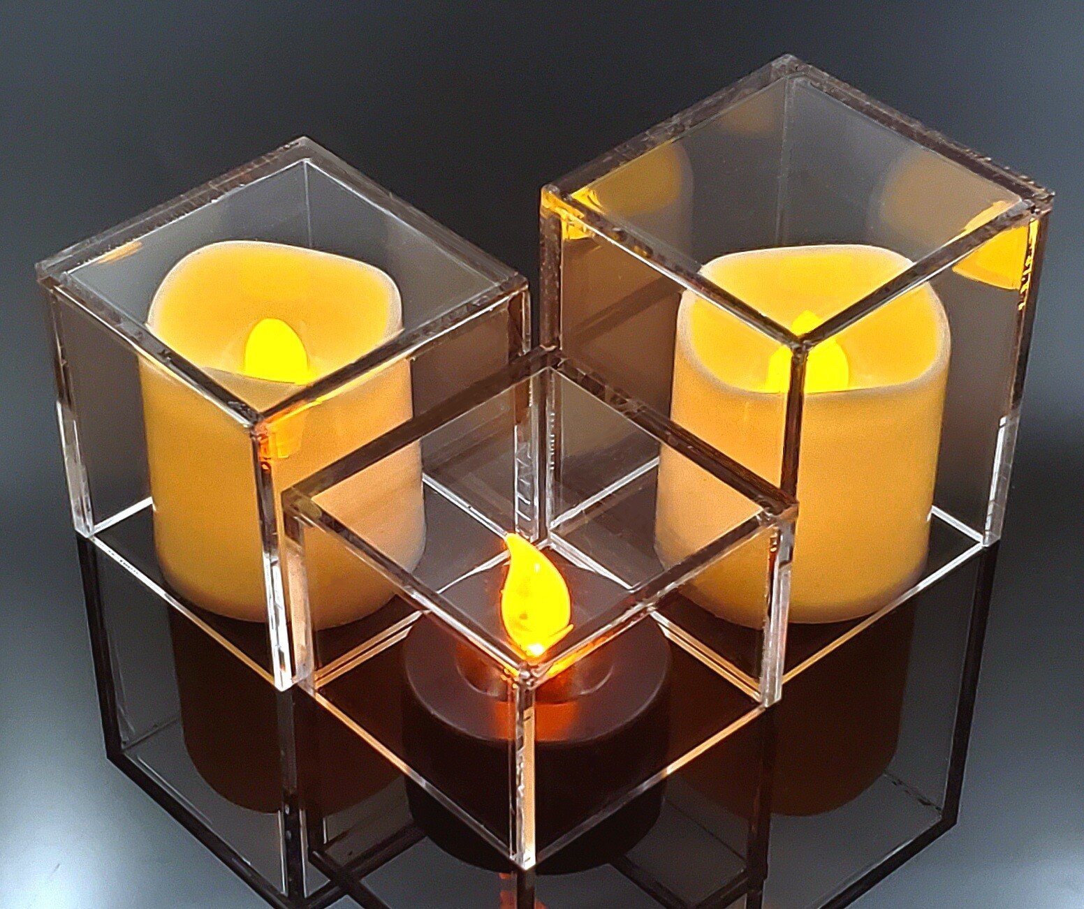 T’z Tagz New Clear Acrylic Box Display Cubes up to 30 W, 3.5 D, 3-Inch High