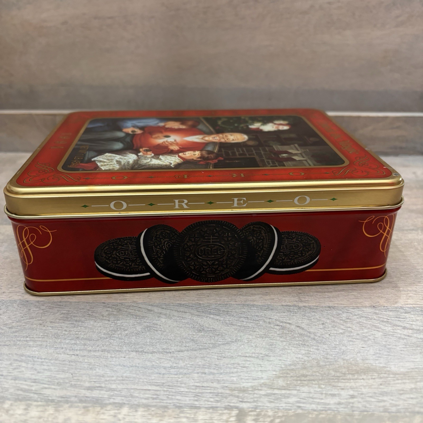 Oreo Cookies Unlock The Magic 1994 Grandfather Remembers Christmas Tin Nabisco