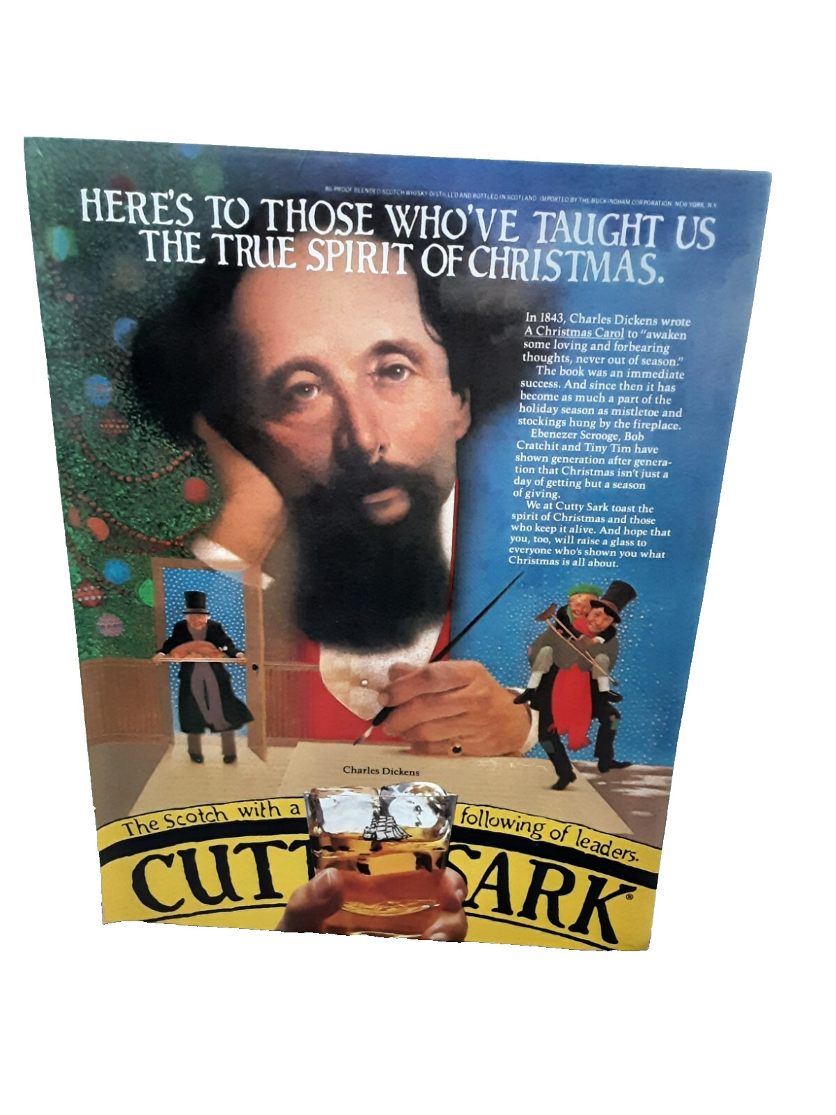 1982 Cutty Sark The True Spirit Original Print Ad Vintage 80s