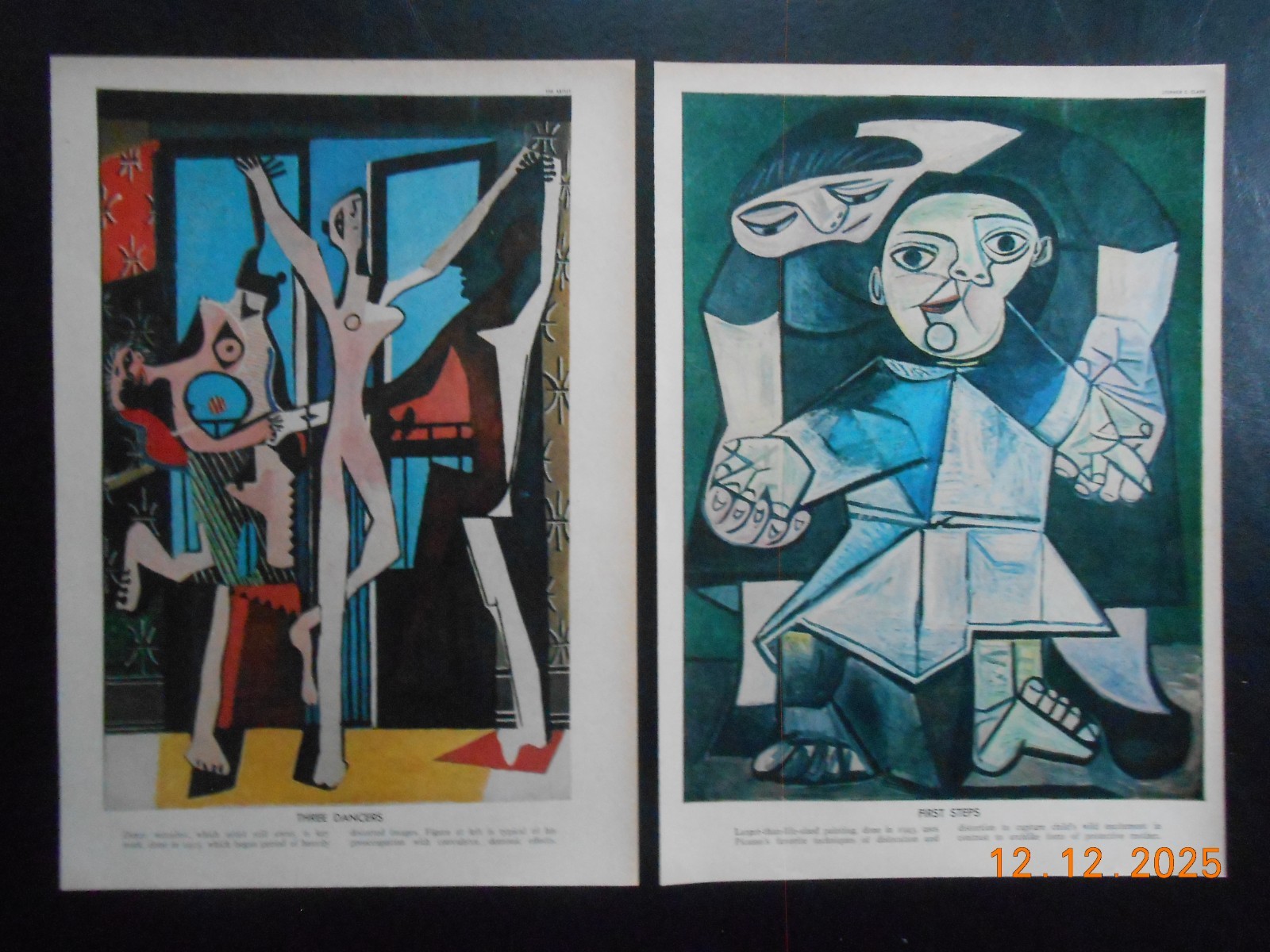 Cool 1957 Pablo Picasso Modern Art article photos of his work Girl With Mandolin