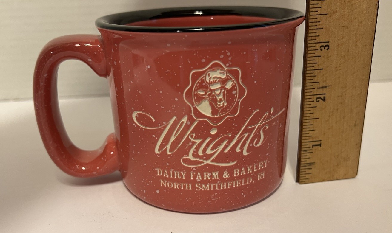 Wright’s Dairy Farm & Bakery, N. Smithfield, RI Pink/Rose Speckled Stoneware Mug