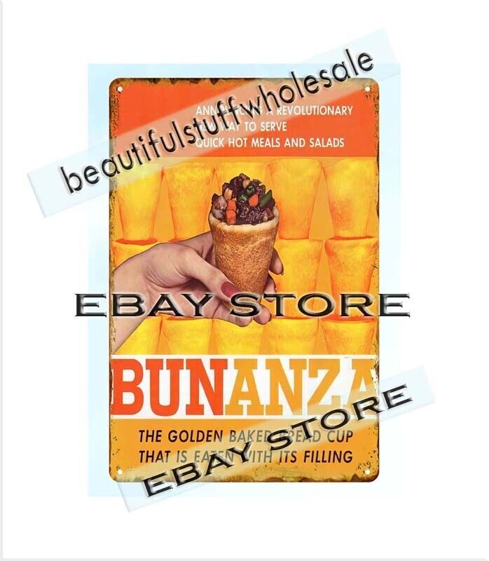 1964 Bunanza retro food snack childhood memory metal tin sign bar club outdoor