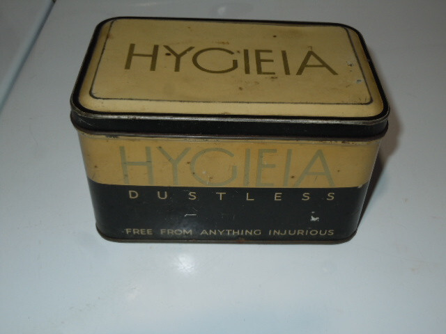 Hygieia Dustless Chalk Tin by The American Crayon Company. Vintage Empty Tin.