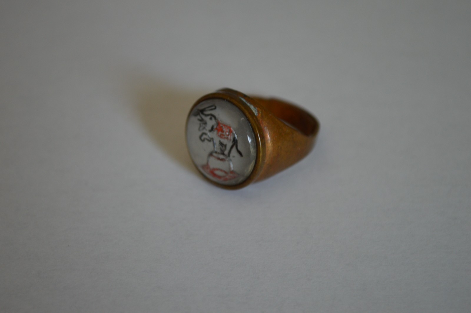 Vtg 1950’s MLB Kansas City Athletics Goldtone Adjustable Premium Toy Ring SGA