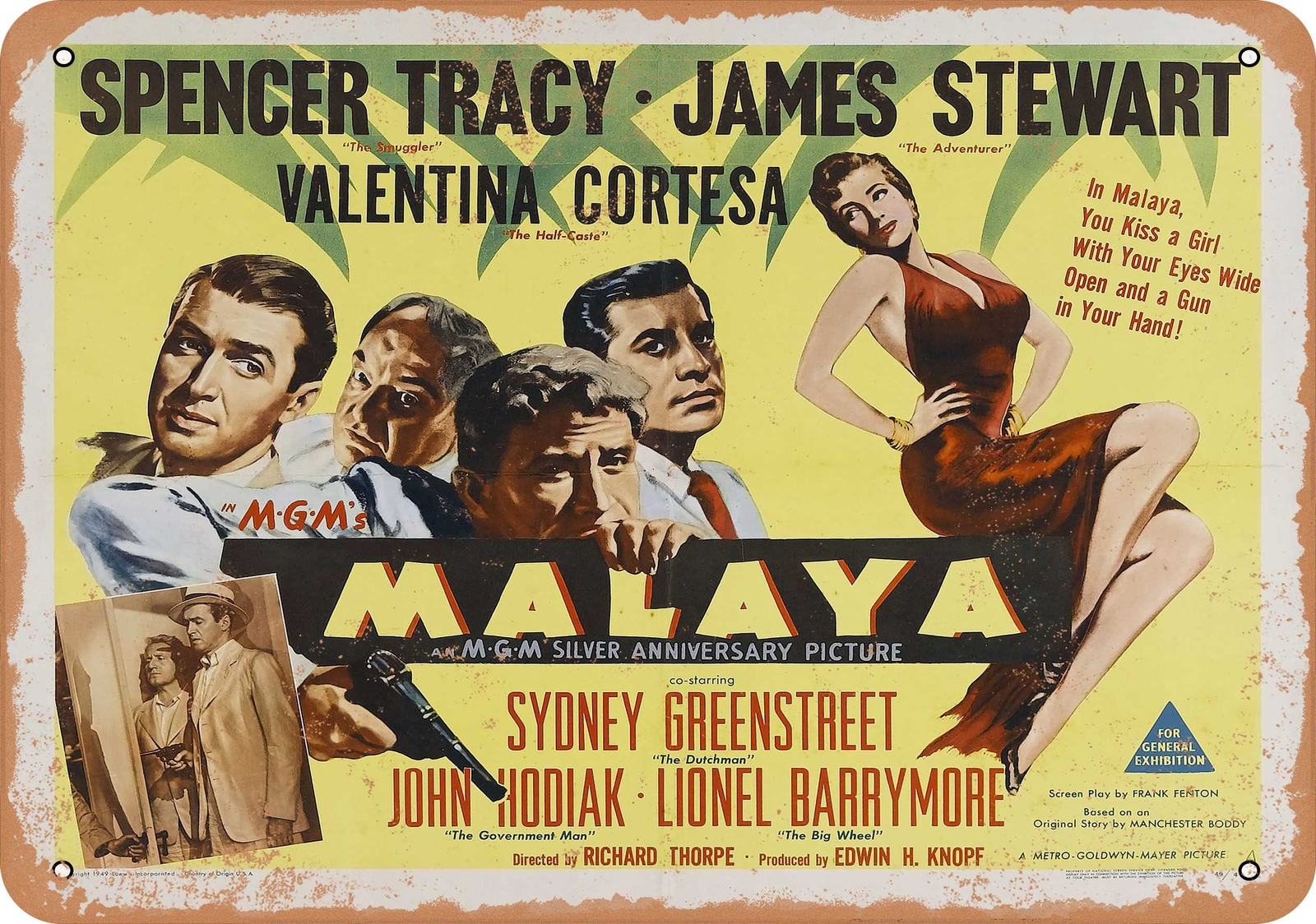 METAL SIGN – Malaya (1949) 1 – Vintage Look