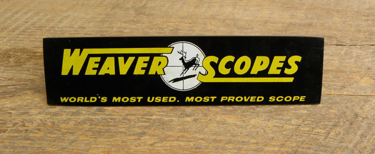 Weaver Scopes Shelf Store Display Dealer Logo Sign, 6″ x 1 1/2″