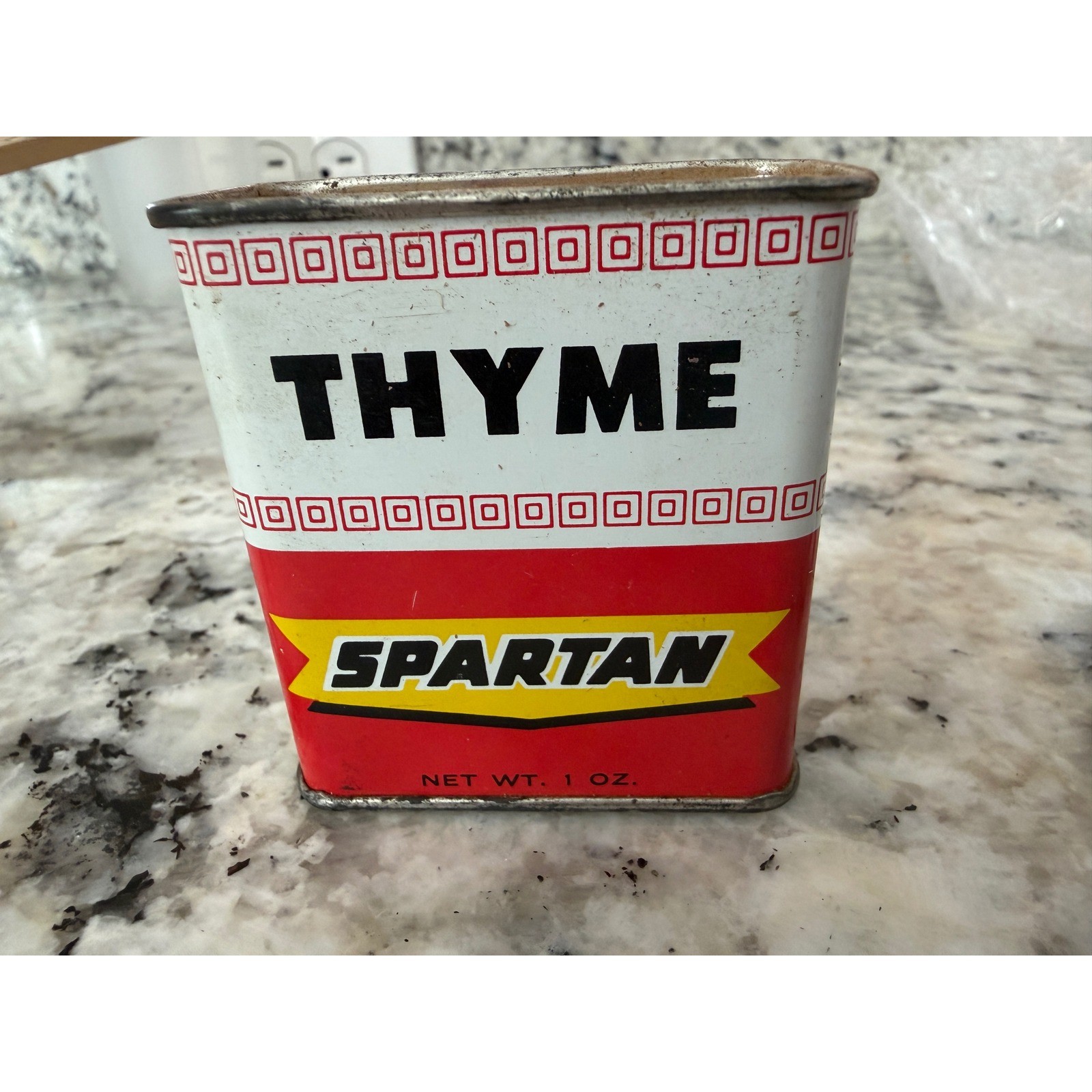 Spartan Thyme Spice Tin Vintage 1 oz Metal Decor Advertising Grand Rapids MI
