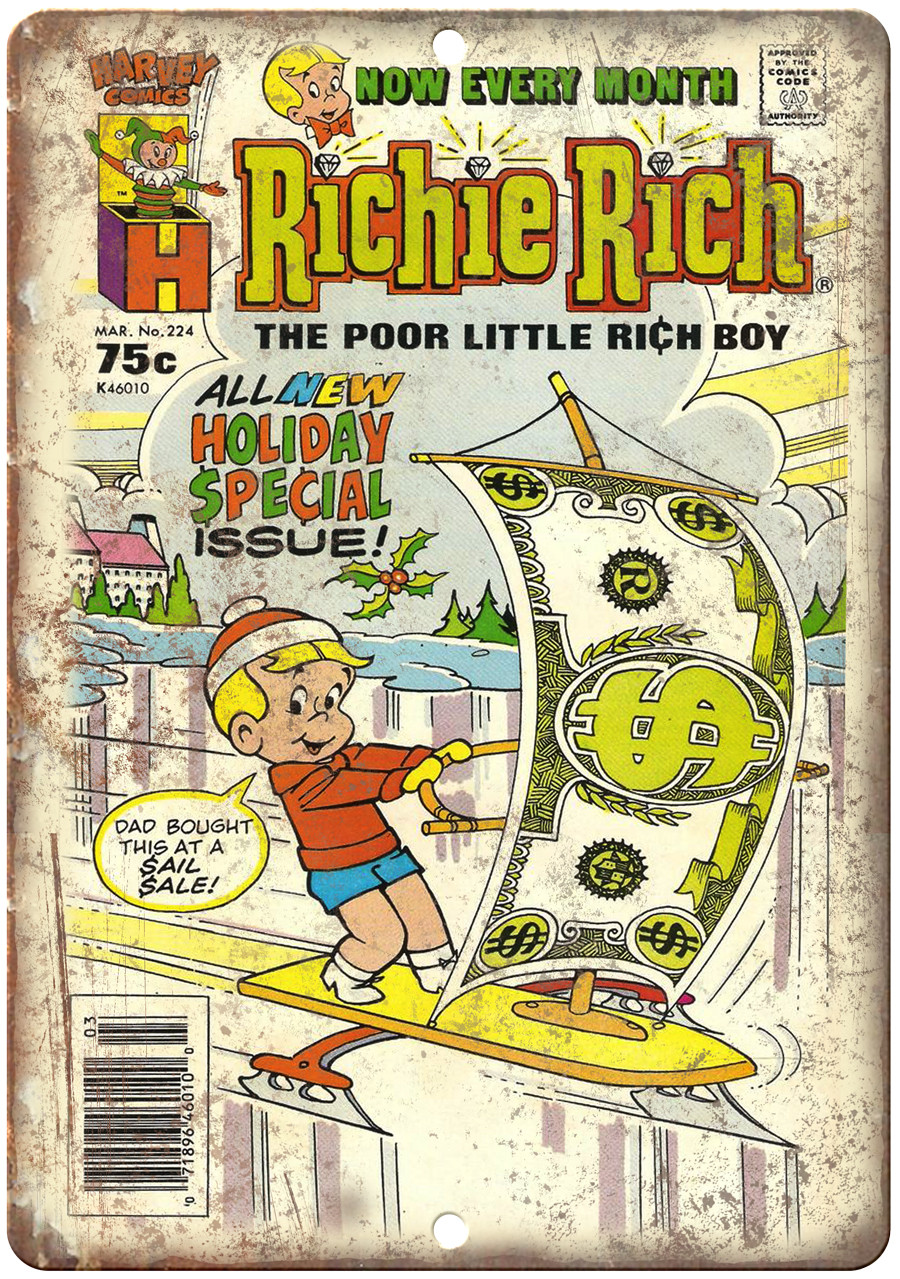 Richie Rich Harvey Comics 12″ x 9″ Reproduction Metal Sign J226