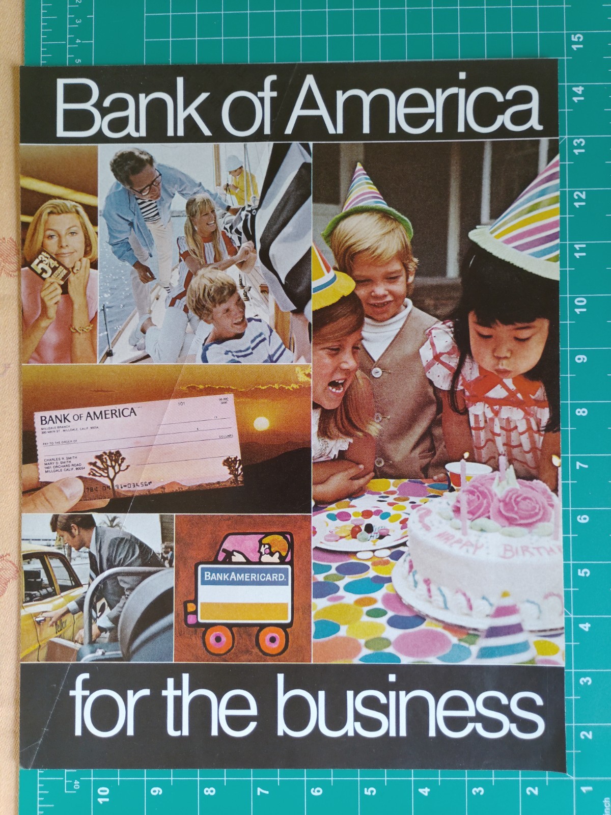 Vintage Retro 2-Pg 1970 Ad Bank Of America For The Business Of Living