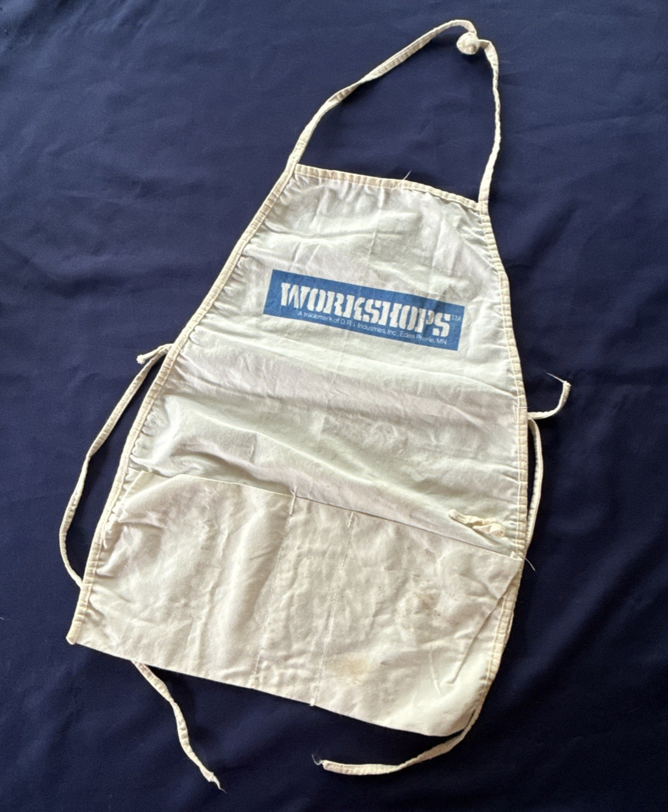 Vintage 1980s D.R.I. Industries WORKSHOPS Kids Size Canvas Tool Apron Hardware