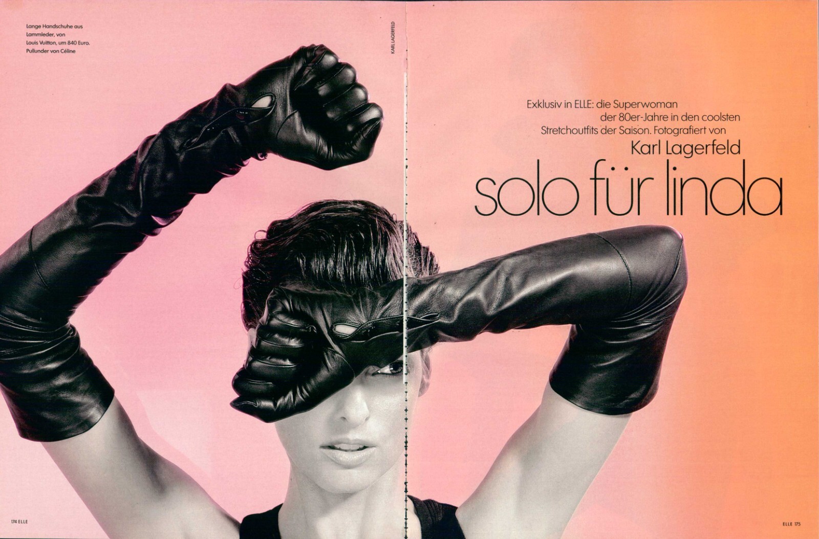 Linda Evangelista by Karl Lagerfeld Magazine Fashion Editorial 2000s 6p 2003