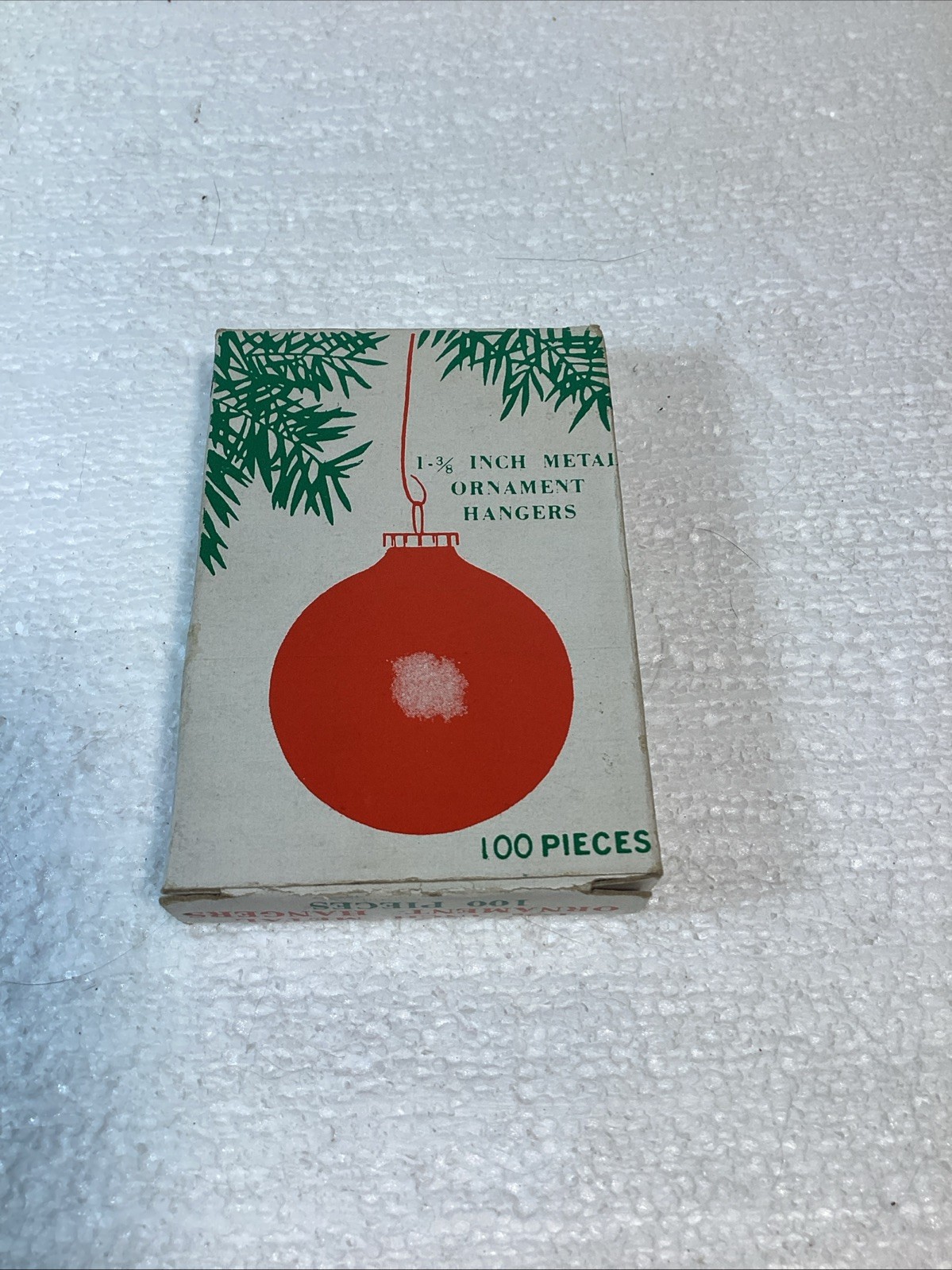 Vtg Christmas Ornament Hangers Commodore Box decor red green