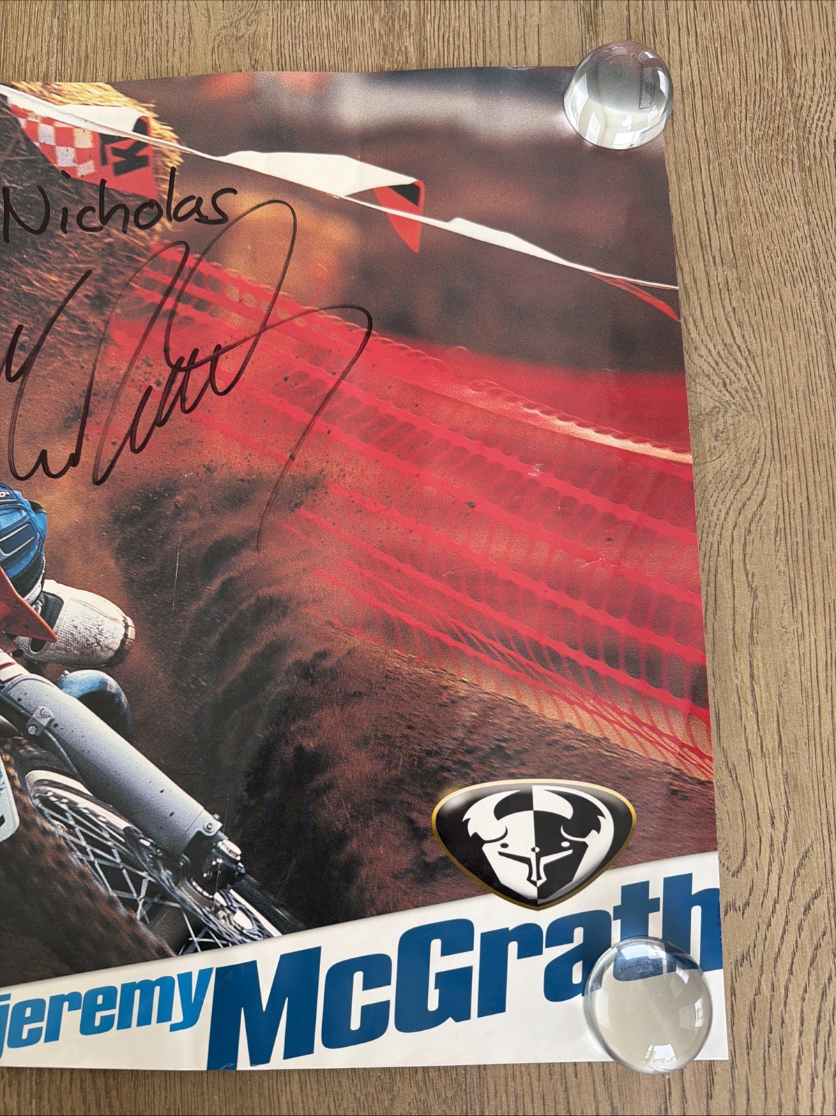 Jeremy McGrath Motorcross Signed 23×16 Poster Inscribed Bud Light