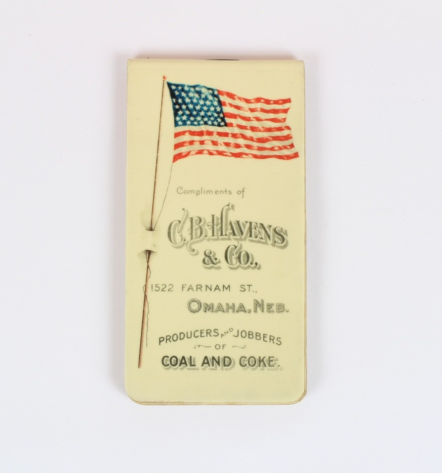 1901 C.B. Hayes & Co. Omaha Nebraska Coal & Coke Celluloid Advertising Calendar