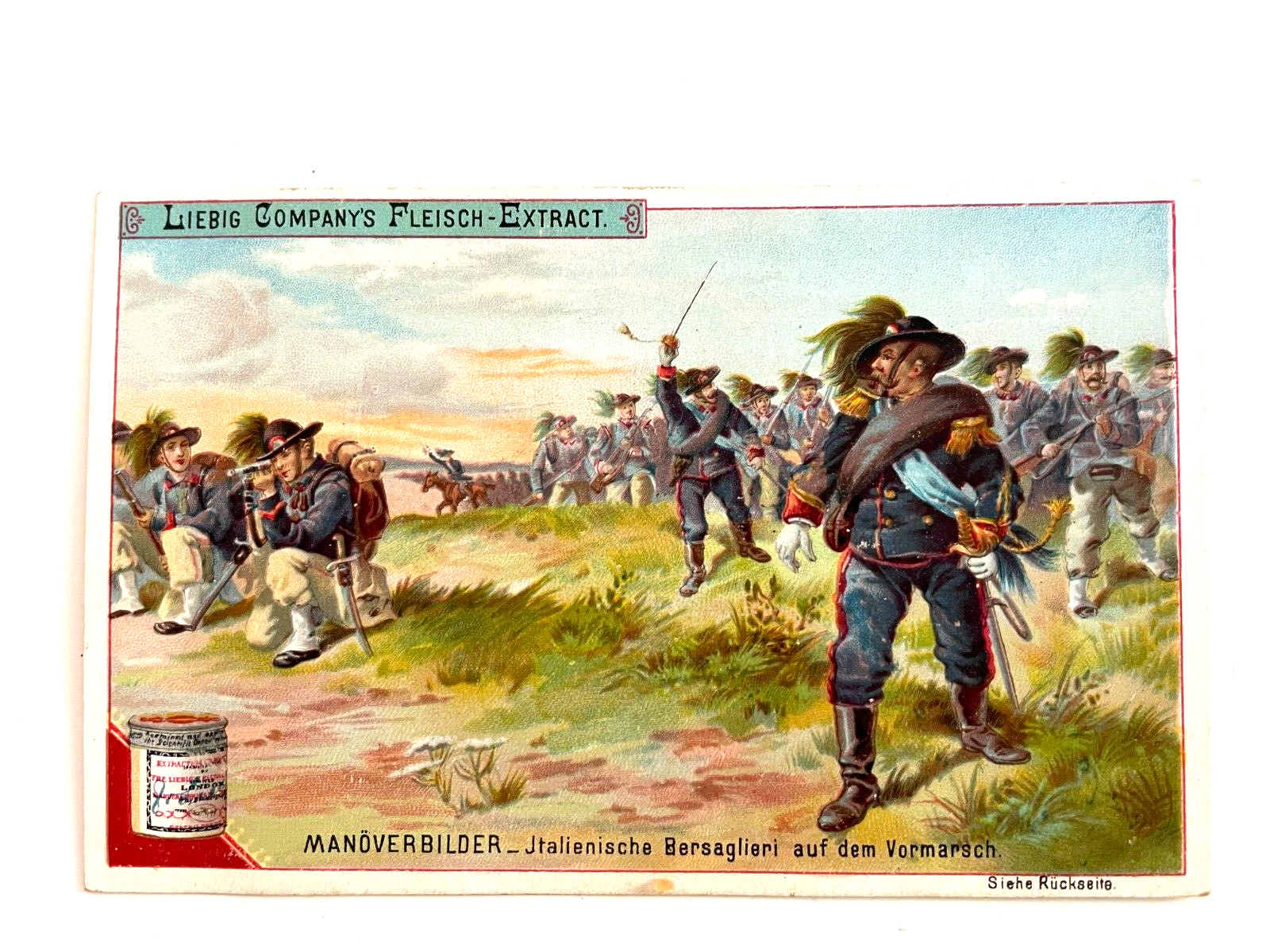 Fantastic German Victorian Trade Cards “Liebig” 1896 – Military Maneuvers- S483*