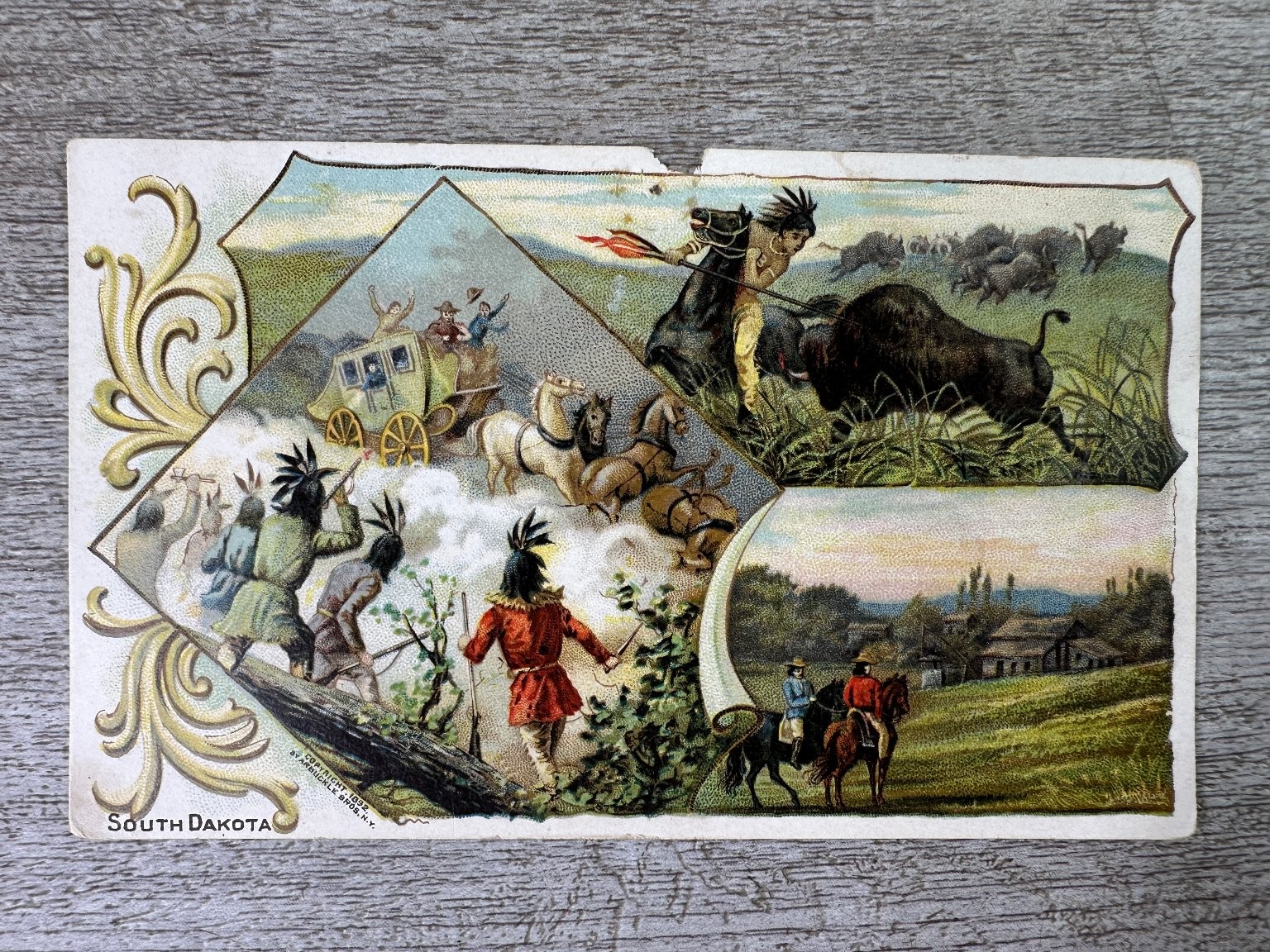 Arbuckle Bros Ariosa Coffee Victorian Trade Card 1893 South Dakota Wild West