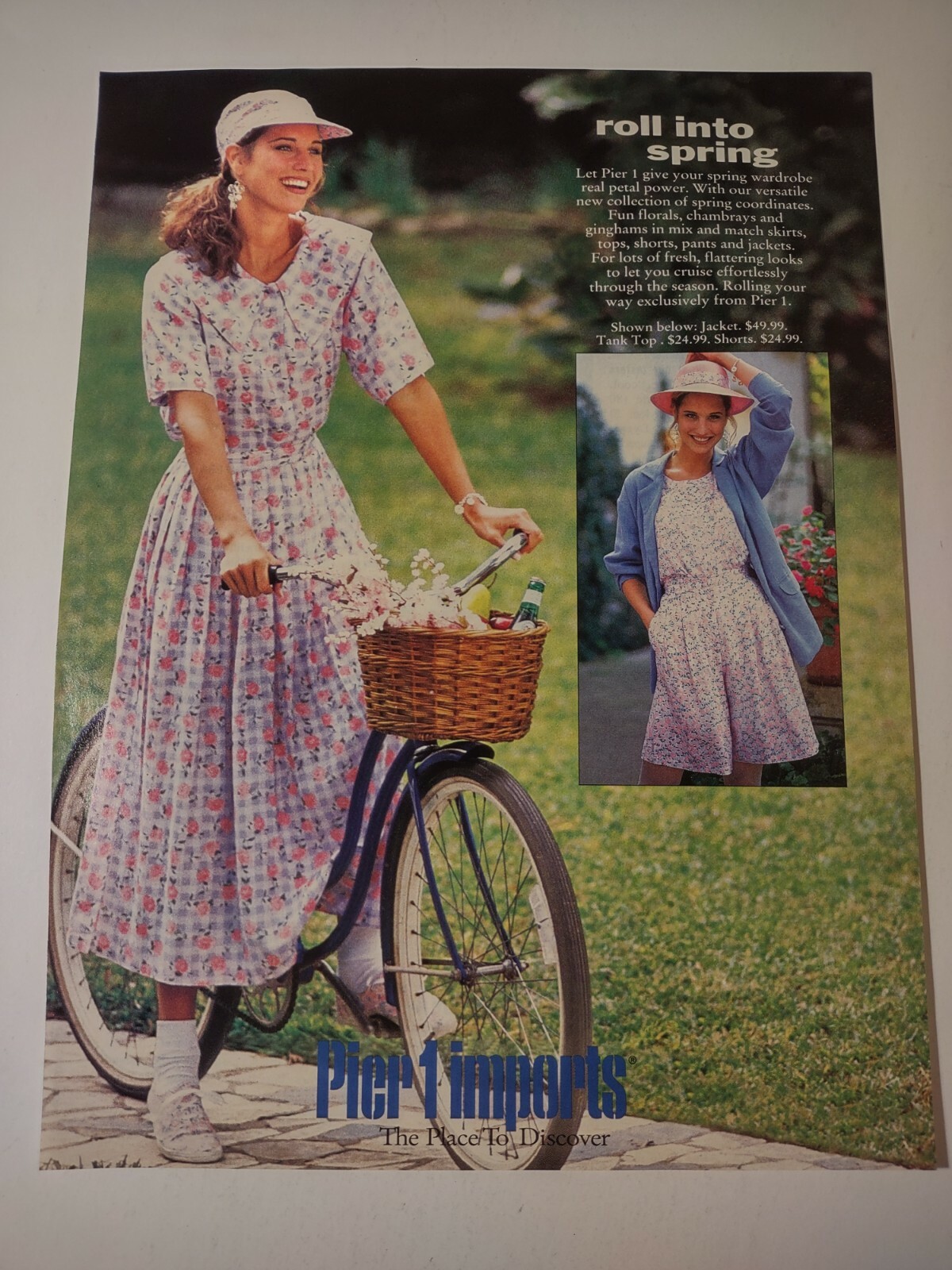 Pier 1 Imports Roll Into Spring Fashion Apparel Vintage 1990s Print Ad
