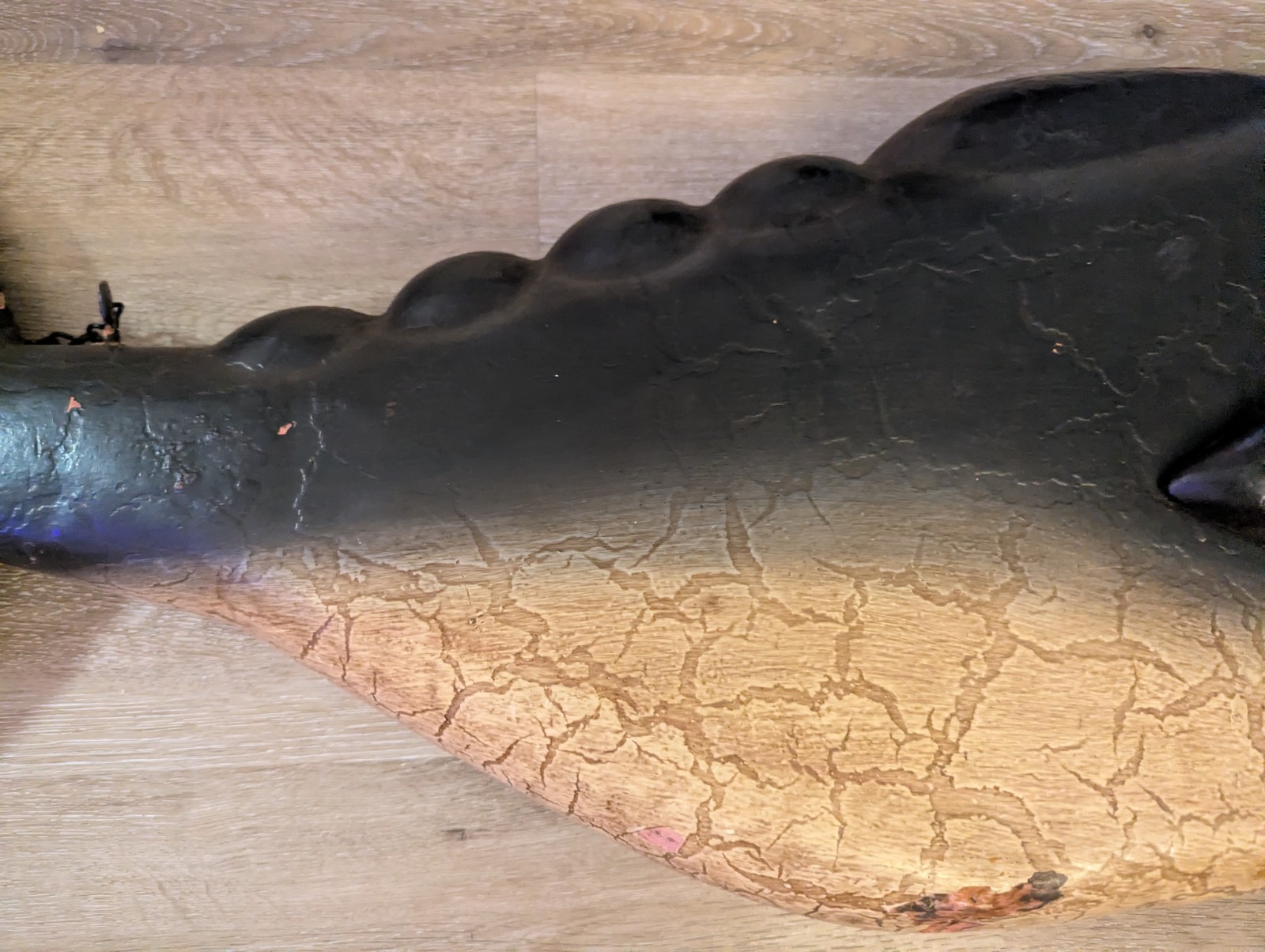 RARE Large Antique Handmade Whale Whaling Fish Tin Hanging Trade Sign Sculpture