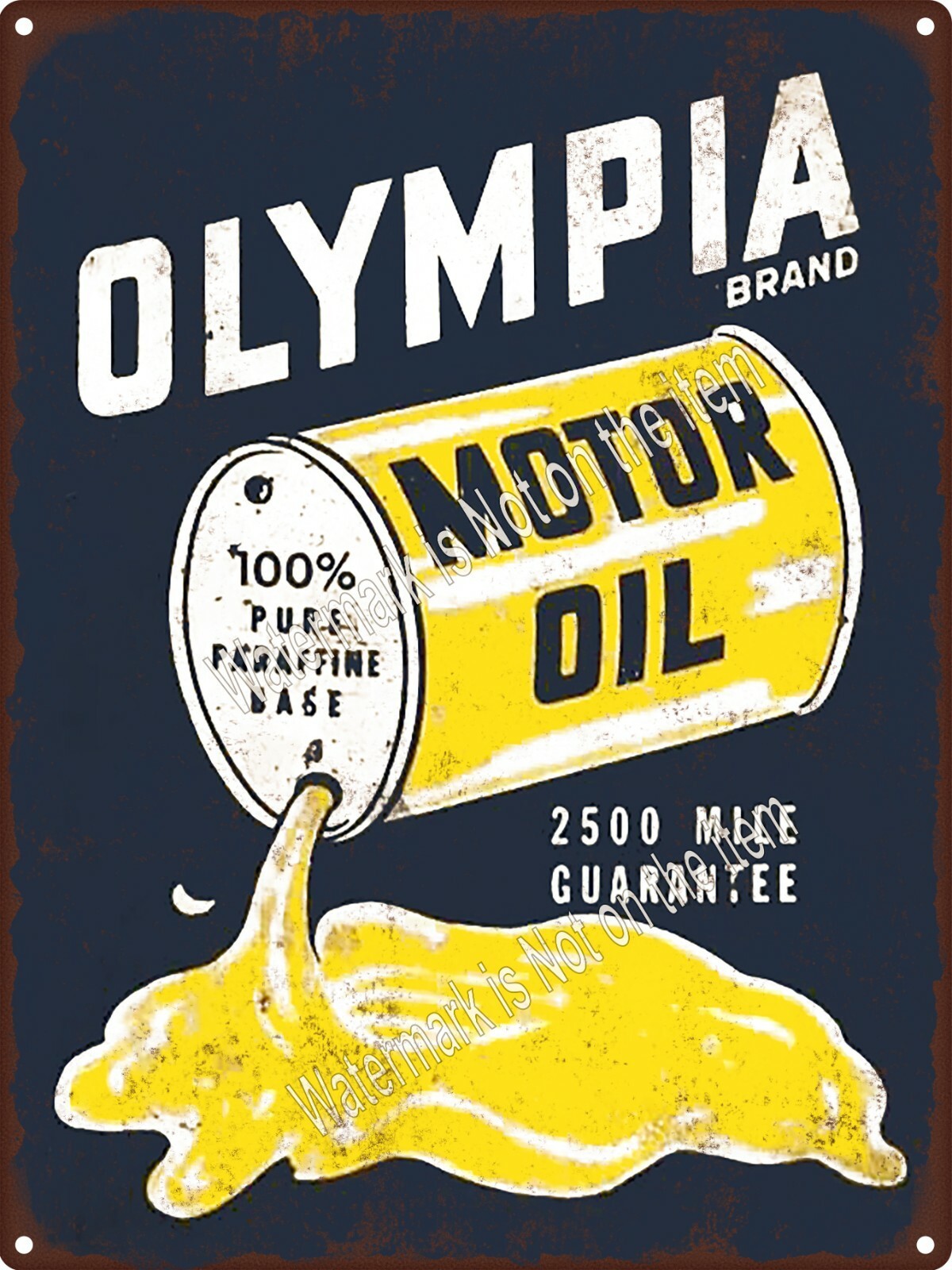 Olympia Motor Oil Gas Can Garage Shop Man Cave Metal Sign 9×12″ A433