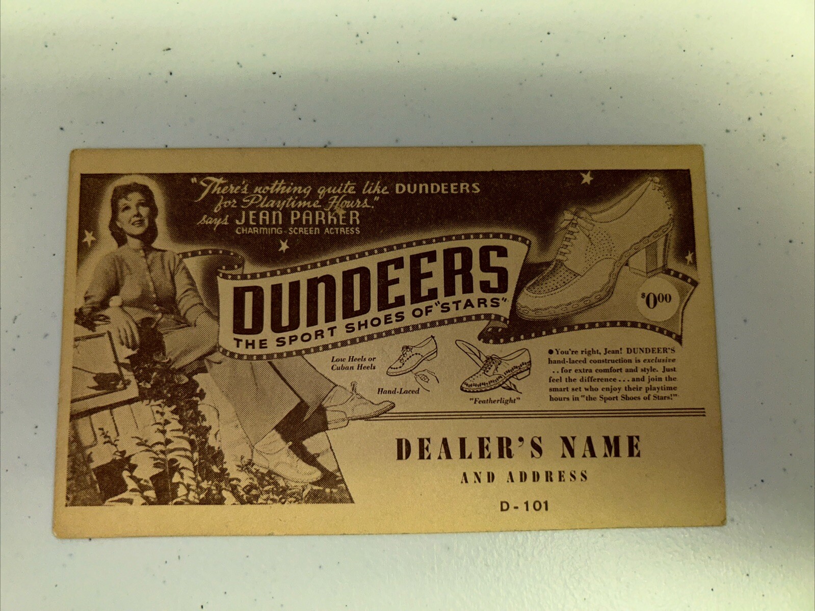 Vintage Antique 1930’s Shoe Advertising Handout Dealers Cards Lot Jean Parker