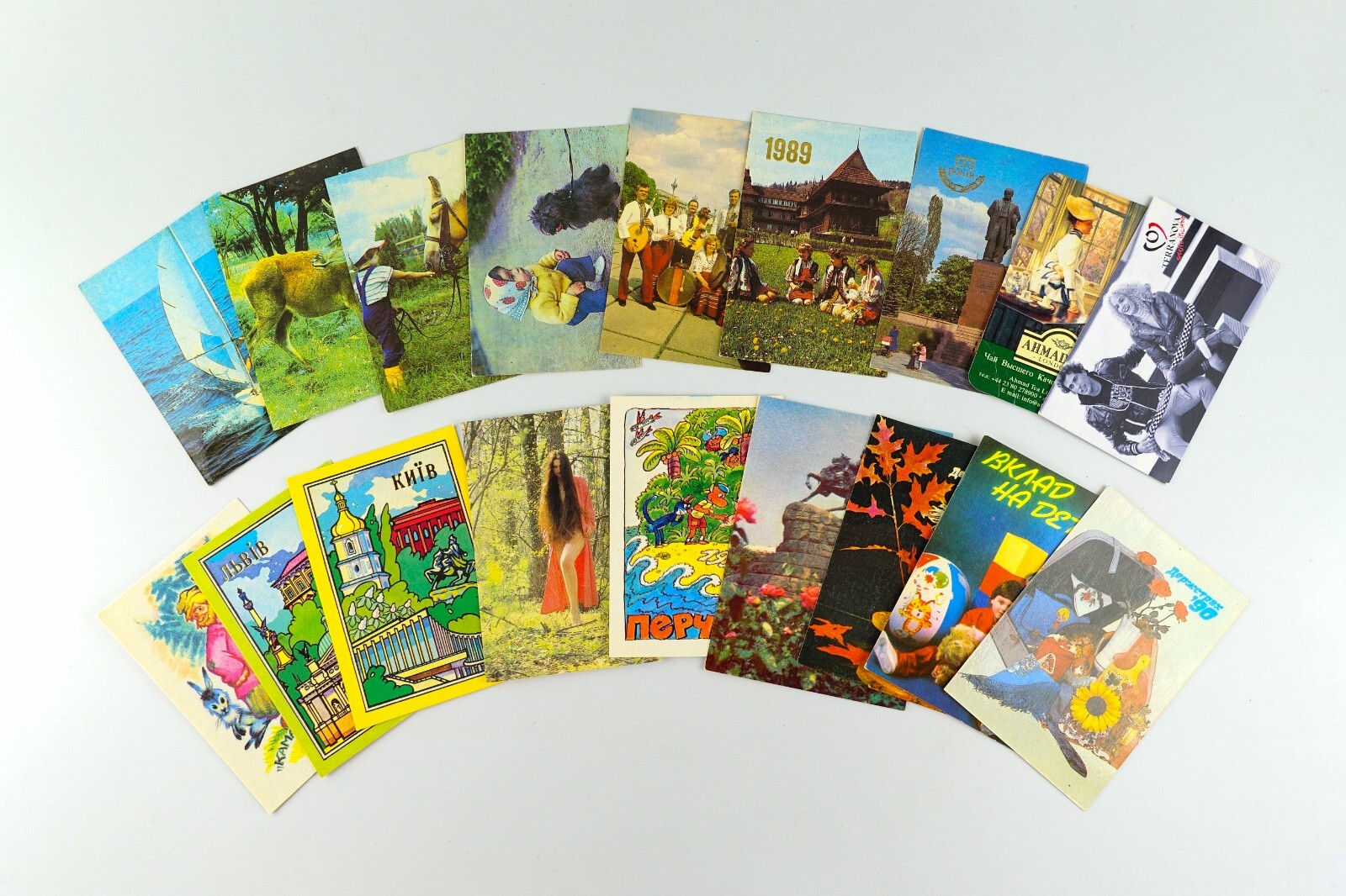 Lot of 18 pocket calendars. USSR, Ukraine (1989 – 1991), 2000, 2009.
