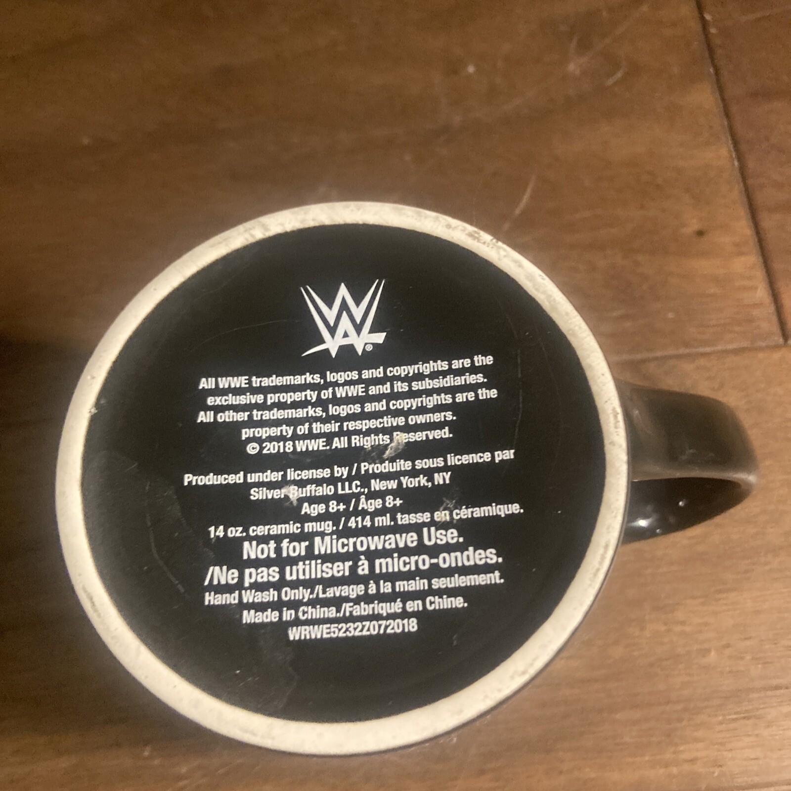 WWE Wresting 2018 Ceramic Coffee Mug Logo – Red Black Silver