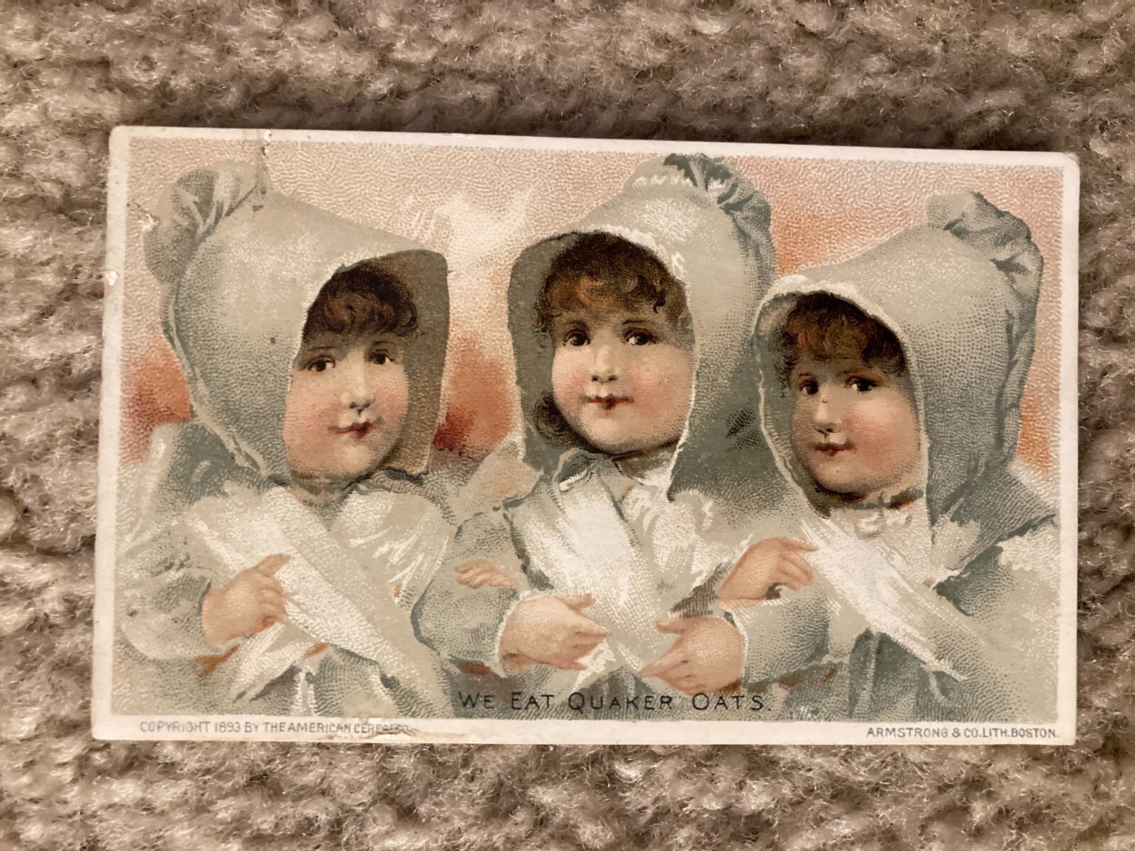 1893 World’s Fair Quaker Buckwheat American Cereal Co Victorian Ad Trade Card
