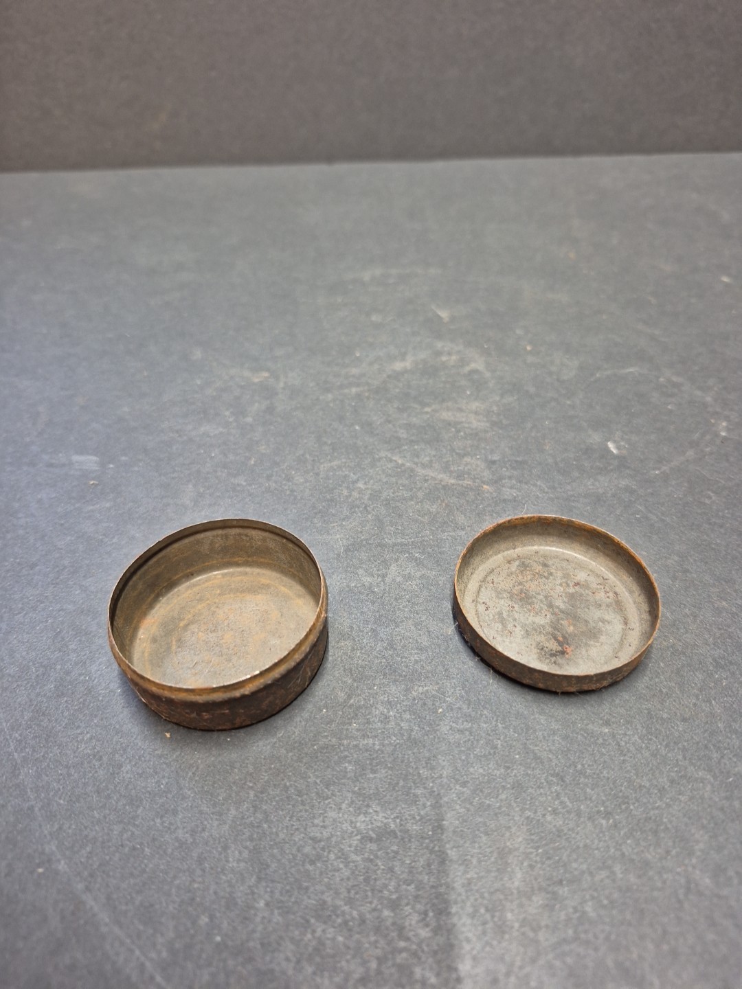 Empty Small 2in Vintage Metal Tin Round