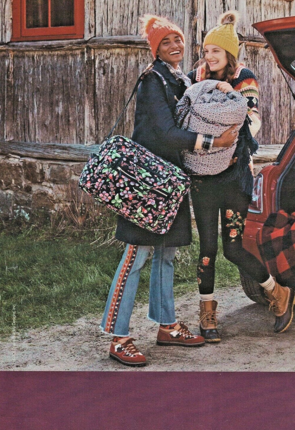 VERA BRADLEY vintage print ad from 2017 magazine handbags luggage purses 2 pages