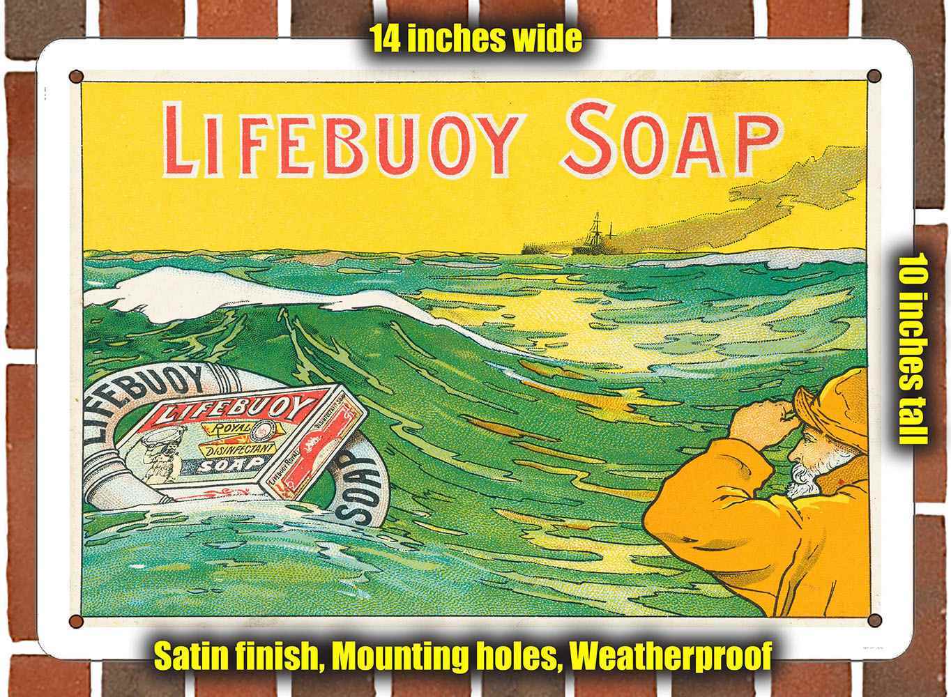 Metal Sign – 1950 Lifebuoy Soap- 10×14 inches