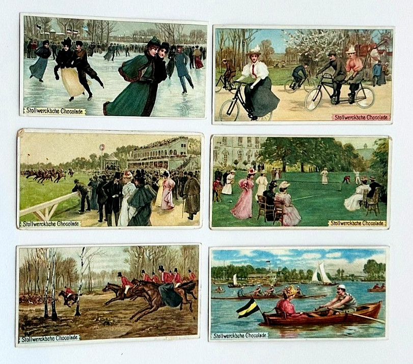 1898 Stollwerck Card Lot Album 3 Group 119 Sports Pictures Complete Set