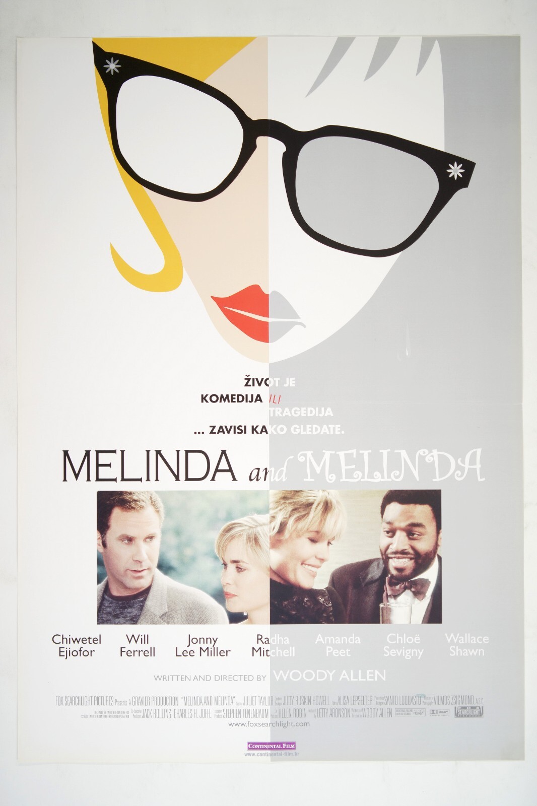 MELINDA AND MELINDA Original CRO movie poster 2004 WILL FERRELL + WOODY ALLEN &