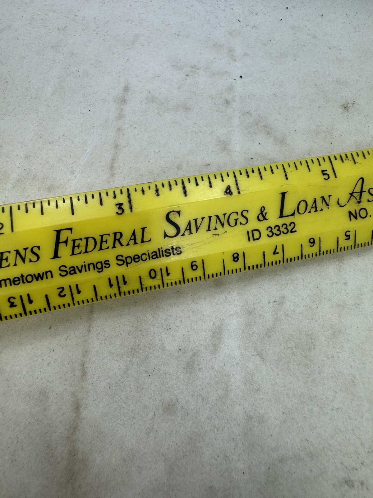 Vintage Athens Federal Savings & Loan Assoc. Advertising Plastic Ruler