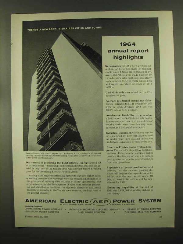 1965 American Electric Power System Ad – New Look