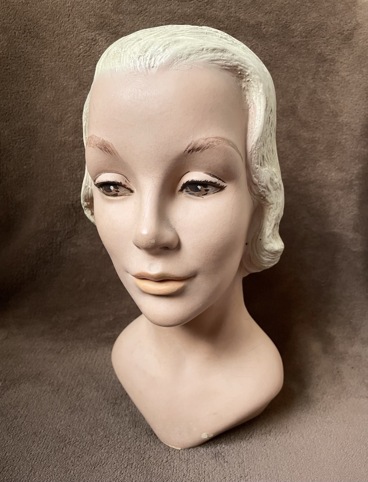 Vintage 1940-50s Female Mannequin Head – Millinery Store Display