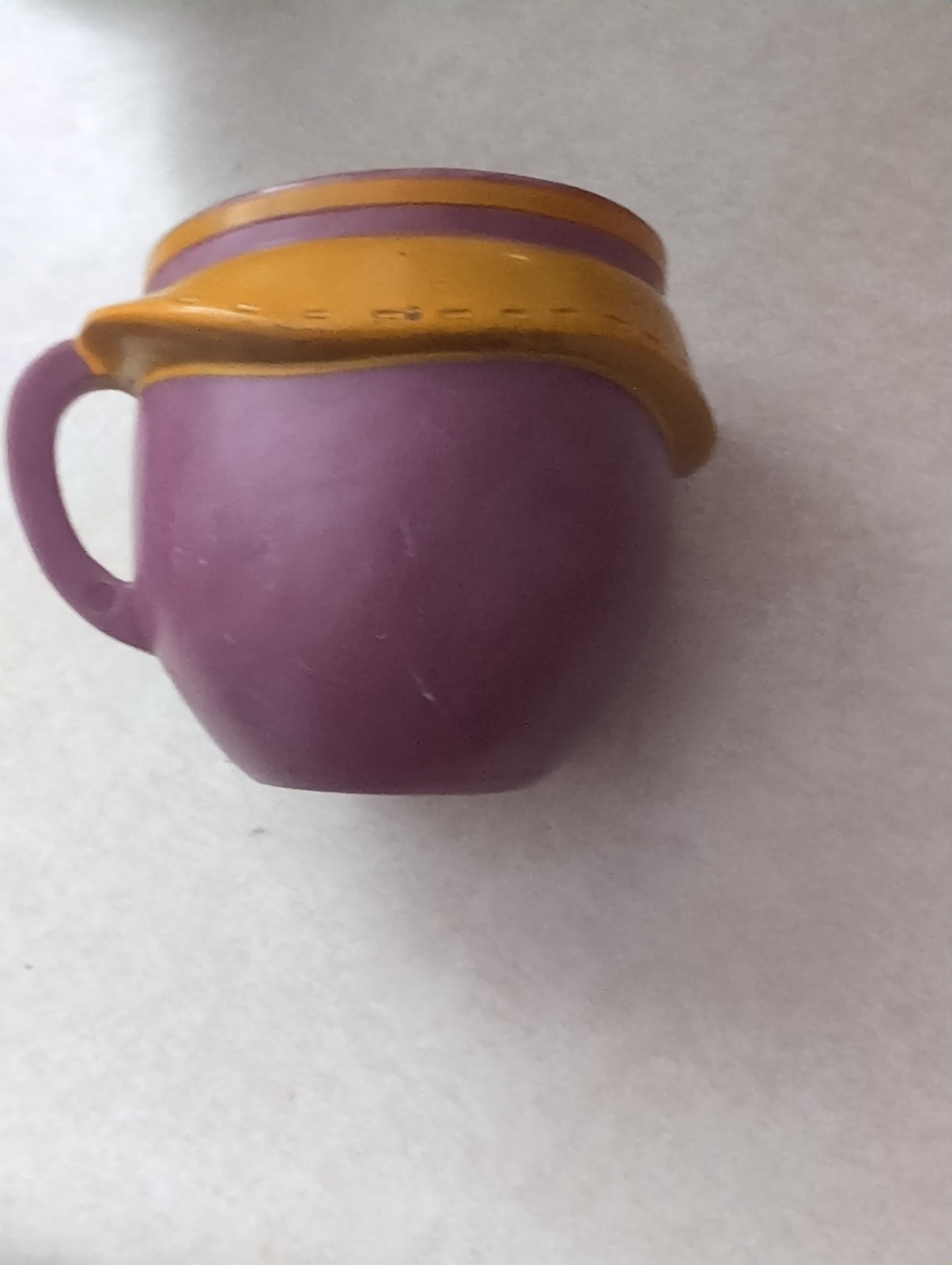 Set of 4 1970s Pillsbury Ruddi Tutti Frutti Funny Face Plastic Cup Mug Purple