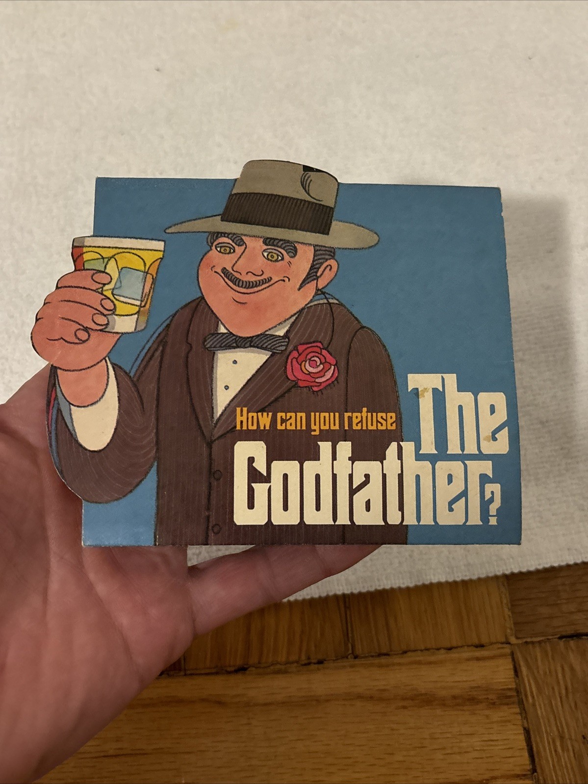 (2) Amaretto di Saronno” How can You Refuse The Godfather” Advertising Signs 80s
