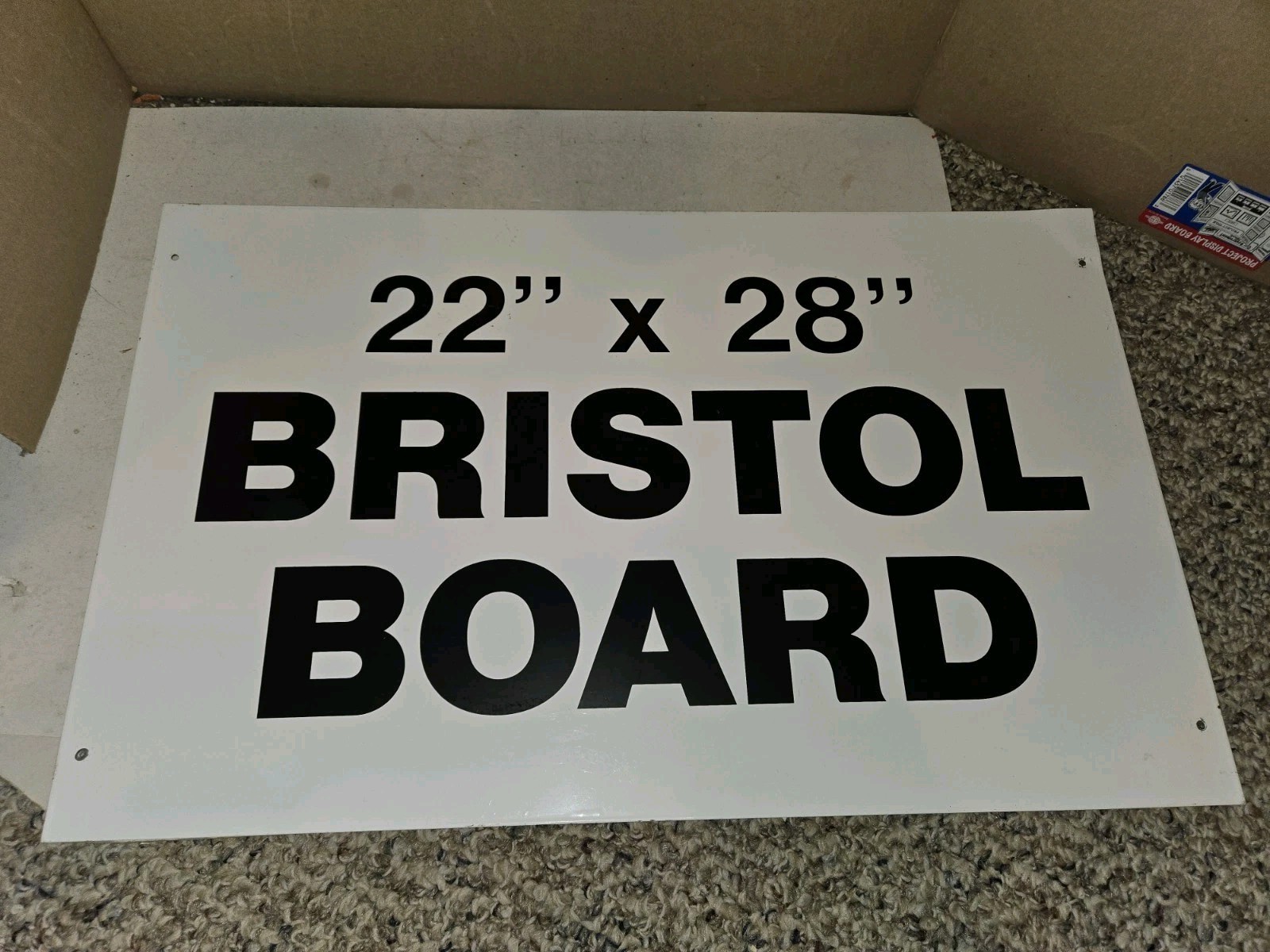Vintage 70’s/80’s Bristol Board 22″ x 28″ Steel Metal Sign,14″ x 23″,Black,White