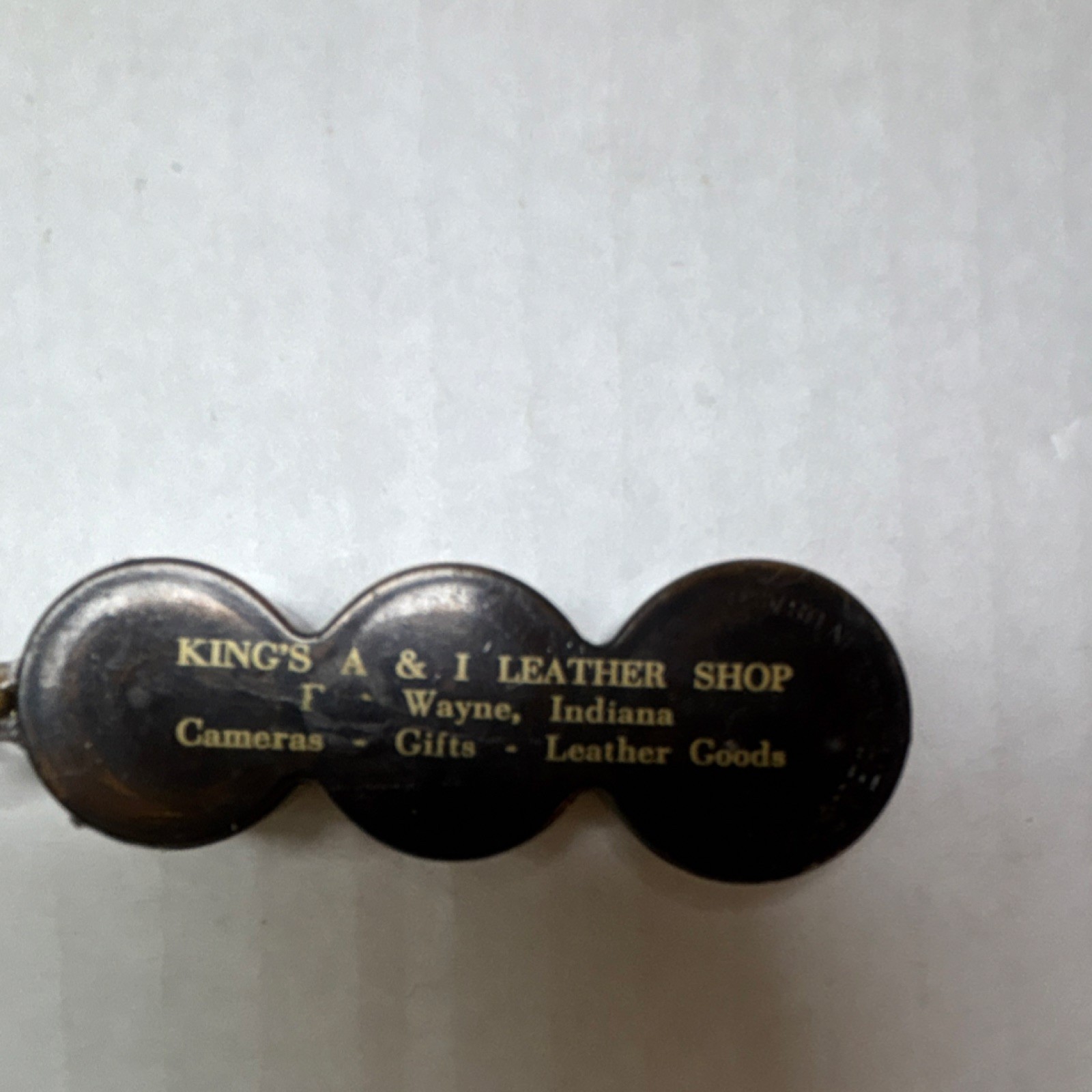 VTG Coin Holder Keychain Promotional tortoise shell plastic Kings Leather Shop