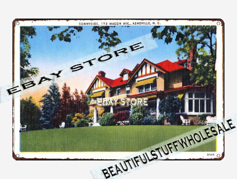 1930-45 Sunnyside, 173 Macon Ave., Asheville, North Carolina tin sign