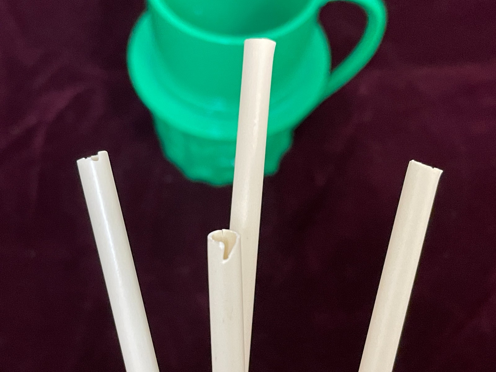 Vtg MR. PEANUT Green Plastic Cup with 4 Swizzle Stir Sticks